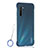 Carcasa Dura Cristal Plastico Funda Rigida Transparente H01 para Realme X2 Azul