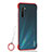 Carcasa Dura Cristal Plastico Funda Rigida Transparente H01 para Realme XT Rojo