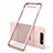 Carcasa Dura Cristal Plastico Funda Rigida Transparente H01 para Samsung Galaxy A80 Oro Rosa