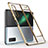 Carcasa Dura Cristal Plastico Funda Rigida Transparente H01 para Samsung Galaxy Fold Oro
