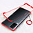 Carcasa Dura Cristal Plastico Funda Rigida Transparente H01 para Vivo X60 5G Rojo