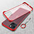 Carcasa Dura Cristal Plastico Funda Rigida Transparente H02 para Apple iPhone 13 Mini Rojo