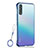 Carcasa Dura Cristal Plastico Funda Rigida Transparente H02 para Huawei Enjoy 10S Azul