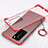 Carcasa Dura Cristal Plastico Funda Rigida Transparente H02 para Huawei P40 Rojo