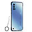 Carcasa Dura Cristal Plastico Funda Rigida Transparente H02 para Oppo Reno4 5G Azul