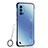 Carcasa Dura Cristal Plastico Funda Rigida Transparente H02 para Oppo Reno4 Pro 5G Azul