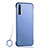 Carcasa Dura Cristal Plastico Funda Rigida Transparente H02 para Realme X50 5G Azul