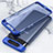 Carcasa Dura Cristal Plastico Funda Rigida Transparente H02 para Samsung Galaxy A80 Azul