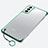 Carcasa Dura Cristal Plastico Funda Rigida Transparente H02 para Samsung Galaxy S21 5G Verde