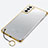 Carcasa Dura Cristal Plastico Funda Rigida Transparente H02 para Samsung Galaxy S22 Plus 5G Oro