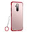 Carcasa Dura Cristal Plastico Funda Rigida Transparente H03 para OnePlus 7T Pro 5G Rojo