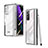 Carcasa Dura Cristal Plastico Funda Rigida Transparente H03 para Samsung Galaxy Z Fold2 5G Plata