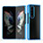 Carcasa Dura Cristal Plastico Funda Rigida Transparente H03 para Samsung Galaxy Z Fold3 5G Azul