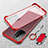 Carcasa Dura Cristal Plastico Funda Rigida Transparente H03 para Xiaomi Mi 11X 5G Rojo