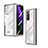 Carcasa Dura Cristal Plastico Funda Rigida Transparente H04 para Samsung Galaxy Z Fold2 5G Plata