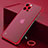 Carcasa Dura Cristal Plastico Funda Rigida Transparente H06 para Apple iPhone 13 Pro Max Rojo