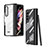 Carcasa Dura Cristal Plastico Funda Rigida Transparente H07 para Samsung Galaxy Z Fold3 5G Negro