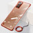 Carcasa Dura Cristal Plastico Funda Rigida Transparente JS1 para Samsung Galaxy Note 20 5G Rojo