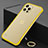 Carcasa Dura Cristal Plastico Funda Rigida Transparente N01 para Apple iPhone 12 Pro Amarillo