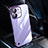 Carcasa Dura Cristal Plastico Funda Rigida Transparente QC1 para Apple iPhone 12 Morado