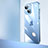 Carcasa Dura Cristal Plastico Funda Rigida Transparente QC2 para Apple iPhone 14 Plus Azul