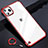 Carcasa Dura Cristal Plastico Funda Rigida Transparente S01 para Apple iPhone 11 Pro Max Rojo