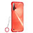 Carcasa Dura Cristal Plastico Funda Rigida Transparente S01 para Huawei Nova 5 Rojo