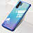 Carcasa Dura Cristal Plastico Funda Rigida Transparente S01 para Huawei P30 Pro Azul