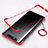 Carcasa Dura Cristal Plastico Funda Rigida Transparente S01 para Samsung Galaxy A80 Rojo