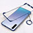 Carcasa Dura Cristal Plastico Funda Rigida Transparente S01 para Samsung Galaxy Note 10 5G Azul