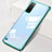 Carcasa Dura Cristal Plastico Funda Rigida Transparente S01 para Samsung Galaxy S20 5G Verde
