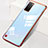 Carcasa Dura Cristal Plastico Funda Rigida Transparente S01 para Samsung Galaxy S20 Plus 5G Rojo