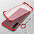Carcasa Dura Cristal Plastico Funda Rigida Transparente S01 para Xiaomi Redmi Note 8 Rojo