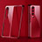 Carcasa Dura Cristal Plastico Funda Rigida Transparente Z01 para Samsung Galaxy Z Fold4 5G Rojo
