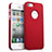 Carcasa Dura Plastico Rigida Mate con Agujero para Apple iPhone 5S Rojo