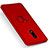 Carcasa Dura Plastico Rigida Mate con Anillo de dedo Soporte para Nokia 6 Rojo