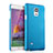 Carcasa Dura Plastico Rigida Mate para Samsung Galaxy Note 4 Duos N9100 Dual SIM Azul Cielo