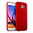 Carcasa Dura Plastico Rigida Mate para Samsung Galaxy S6 Duos SM-G920F G9200 Rojo