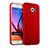 Carcasa Dura Plastico Rigida Mate para Samsung Galaxy S6 SM-G920 Rojo