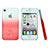 Carcasa Dura Plastico Rigida Transparente Gradient para Apple iPhone 4S Rojo