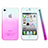 Carcasa Dura Plastico Rigida Transparente Gradient para Apple iPhone 4S Rosa