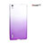 Carcasa Dura Plastico Rigida Transparente Gradient para Huawei Ascend P7 Morado