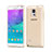 Carcasa Gel Ultrafina Transparente para Samsung Galaxy Note 4 Duos N9100 Dual SIM Oro