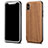 Carcasa Silicona Goma Patron de Grano de Madera para Apple iPhone Xs Max Marron