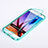 Carcasa Silicona Transparente Cubre Entero para Samsung Galaxy S6 Duos SM-G920F G9200 Azul Cielo