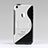 Carcasa Silicona Transparente S-Line con Soporte para Apple iPhone 5C Negro