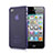 Carcasa Silicona Ultrafina Transparente Mate para Apple iPhone 4 Morado