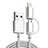 Cargador Cable Lightning USB Carga y Datos Android Micro USB C01 para Apple iPhone 11 Pro Plata