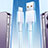 Cargador Cable Lightning USB Carga y Datos H01 para Apple iPhone 12 Pro Blanco