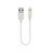Cargador Cable USB Carga y Datos 15cm S01 para Apple iPad Air 4 10.9 (2020) Blanco